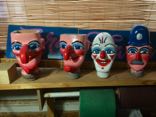 Heads painted