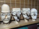 Carved heads