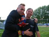 Backstage at Beautiful Days festival with John Robb